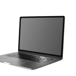 laptop with blank black screen white table 1 removebg preview